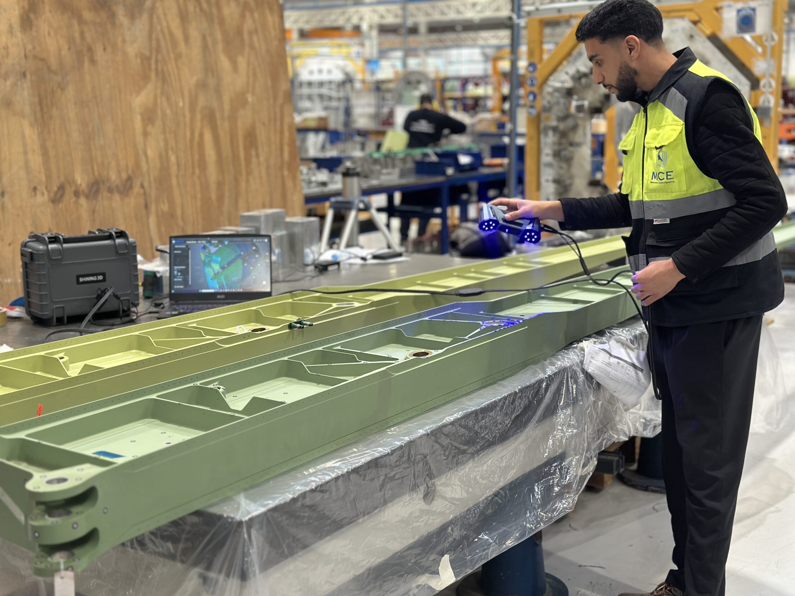 Inspection 3D réalisée par MCE dans un environnement industriel