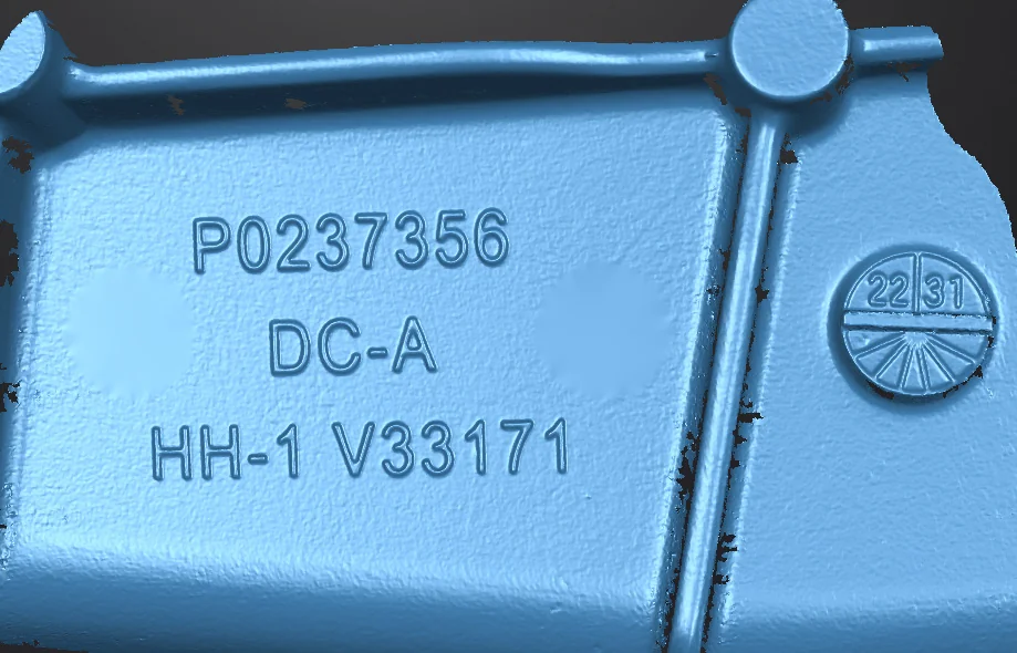 Résultat de numérisation 3D avec FreeScan Combo