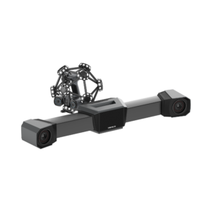 Système de suivi SHINING 3D FreeScan Trak ProW : traceur et scanner, sur fond transparent